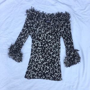 Agora Leopard Print Top Size S